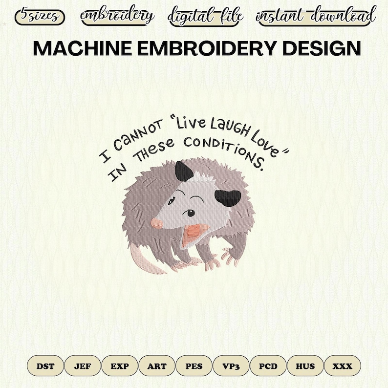 Funny Opossum Live Laugh Love